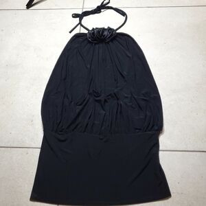Black halter neck dress with tie back  size xs/s